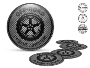Wheel Emblems Edition Custom Resin Labels